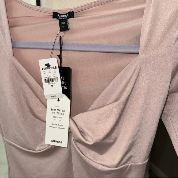 NWT Express Body Contour Silky Twist Front Thong Bodysuit - Picture 7 of 9